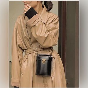 Black Leather small handcrafted bag